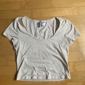 Beige crop top